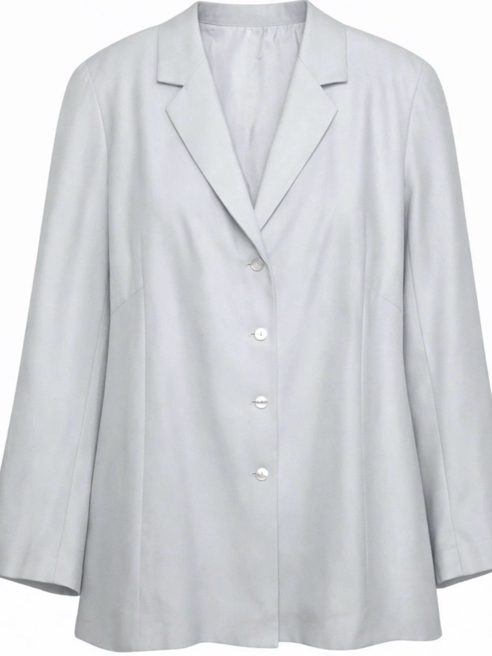Lands’ End 100% Silk Pale Blue Blazer Jacket 24W NWT